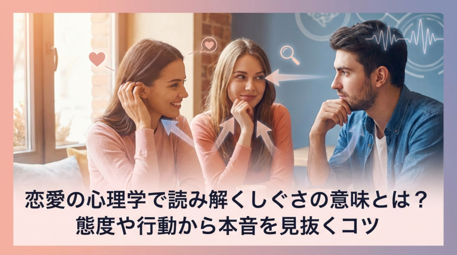 恋愛の心理学で読み解くしぐさの意味とは？態度や行動から本音を見抜くコツ