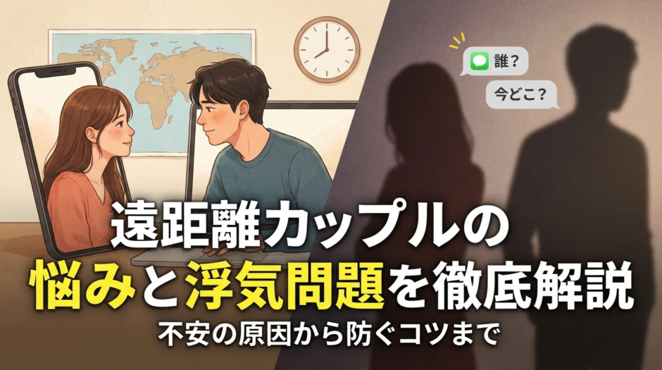 遠距離カップルの悩みと浮気問題を徹底解説｜不安の原因から防ぐコツまで