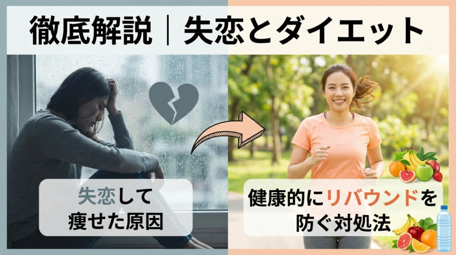 失恋して痩せた原因を徹底解説｜健康的にリバウンドを防ぐ対処法