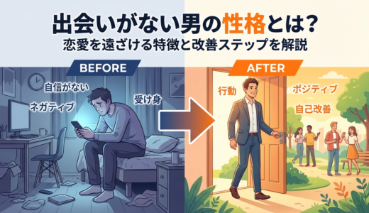 出会いがない男の性格とは？恋愛を遠ざける特徴と改善ステップを解説