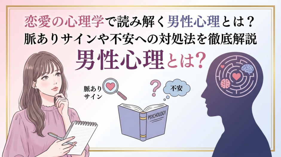 恋愛の心理学で読み解く男性心理とは？脈ありサインや不安への対処法を徹底解説