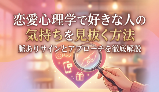 恋愛心理学で好きな人の気持ちを見抜く方法｜脈ありサインとアプローチを徹底解説