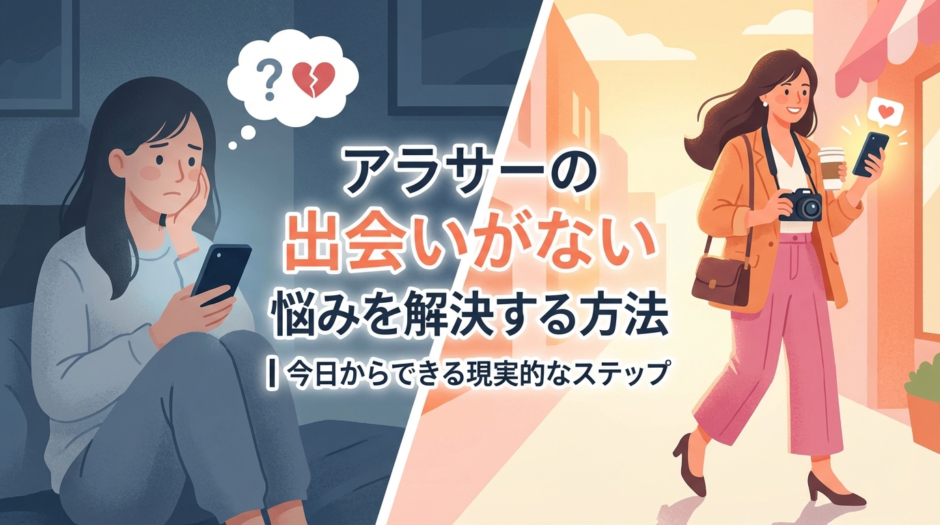 アラサーの出会いがない悩みを解決する方法｜今日からできる現実的なステップ