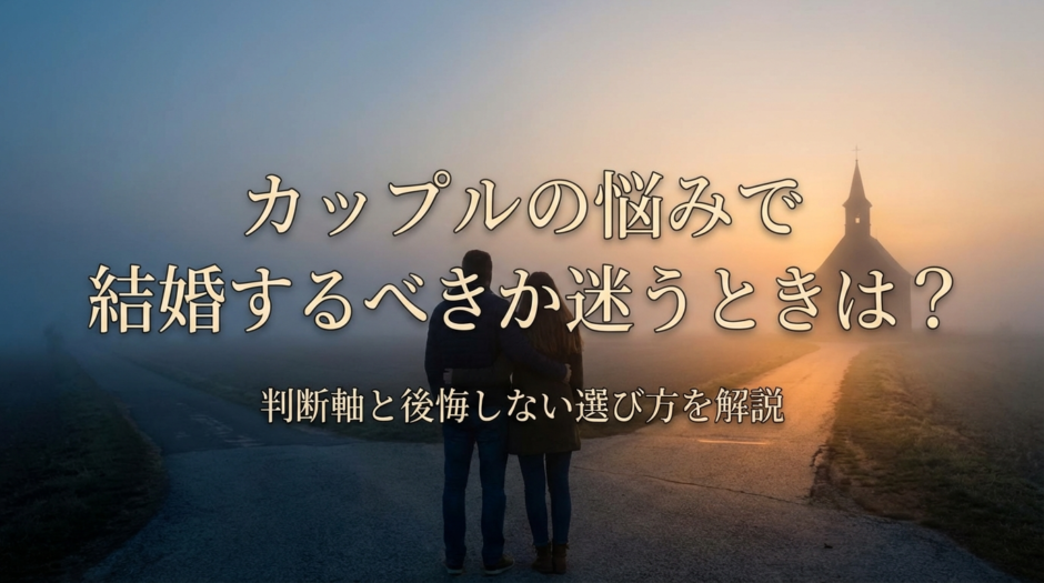 カップルの悩みで結婚するべきか迷うときは？判断軸と後悔しない選び方を解説