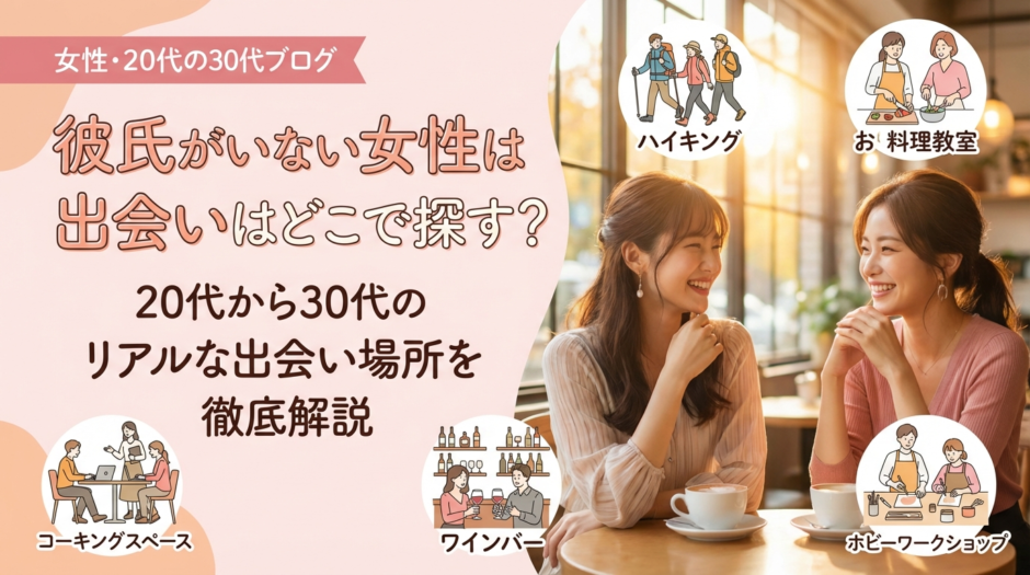 彼氏がいない女性は出会いはどこで探す？20代から30代のリアルな出会い場所を徹底解説