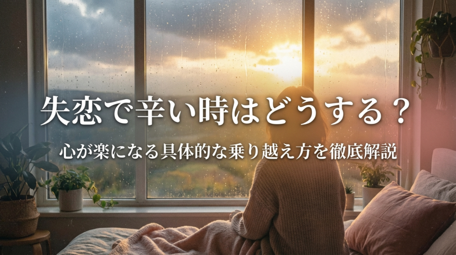失恋で辛い時はどうする？心が楽になる具体的な乗り越え方を徹底解説