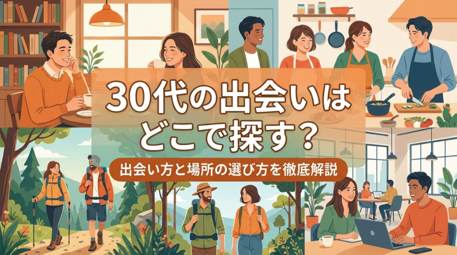 30代の出会いはどこで探す？出会い方と場所の選び方を徹底解説