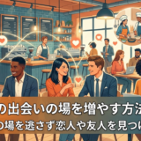 社会人の出会いの場を増やす方法とは?出会いの場を逃さず恋人や友人を見つけるコツ