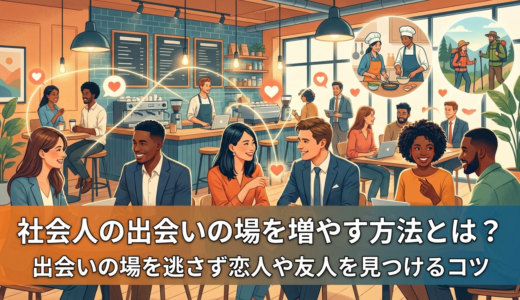 社会人の出会いの場を増やす方法とは？出会いの場を逃さず恋人や友人を見つけるコツ