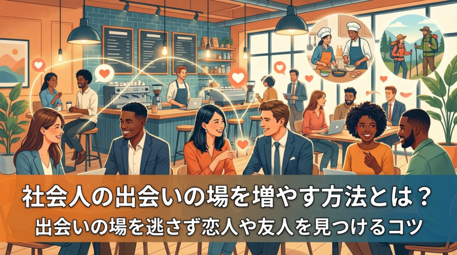 社会人の出会いの場を増やす方法とは？出会いの場を逃さず恋人や友人を見つけるコツ