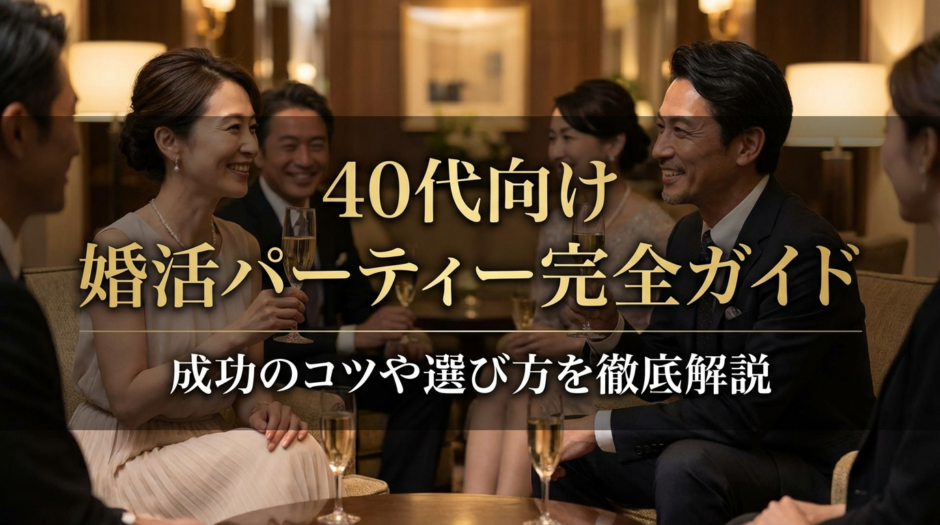 婚活パーティーがおすすめな40代向け完全ガイド｜成功のコツや選び方を徹底解説