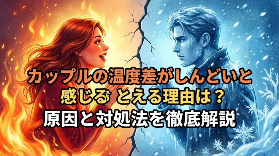 カップルの温度差がしんどいと感じる理由は？原因と対処法を徹底解説