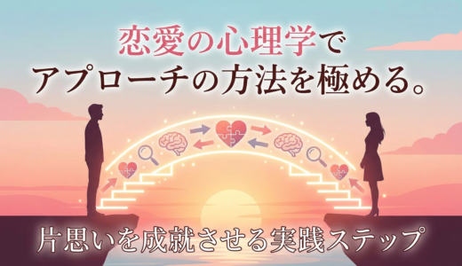 恋愛の心理学でアプローチの方法を極める。片思いを成就させる実践ステップ