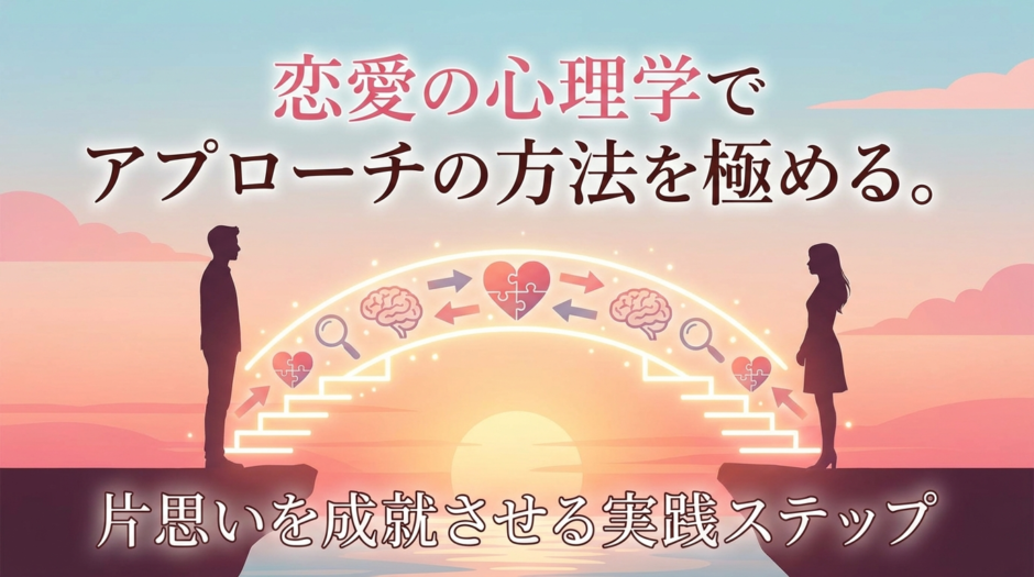 恋愛の心理学でアプローチの方法を極める。片思いを成就させる実践ステップ