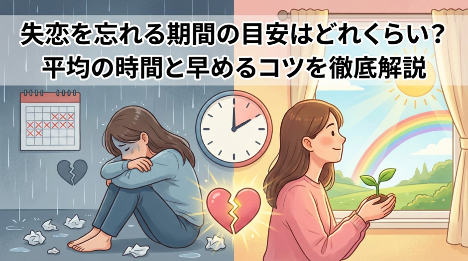 失恋を忘れる期間の目安はどれくらい？平均の時間と早めるコツを徹底解説