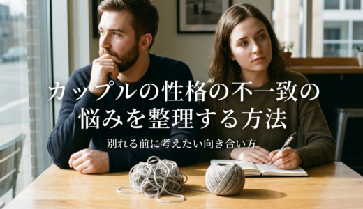 カップルの性格の不一致の悩みを整理する方法｜別れる前に考えたい向き合い方