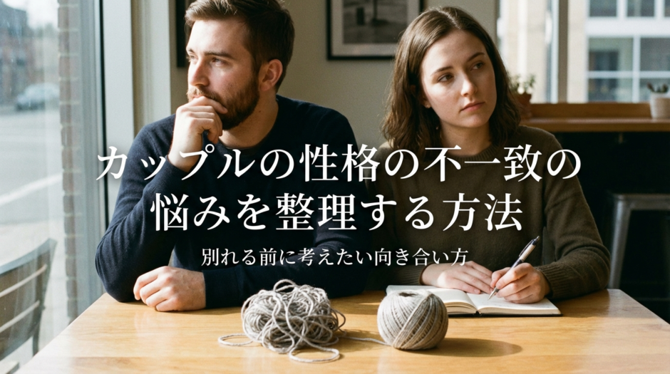 カップルの性格の不一致の悩みを整理する方法｜別れる前に考えたい向き合い方