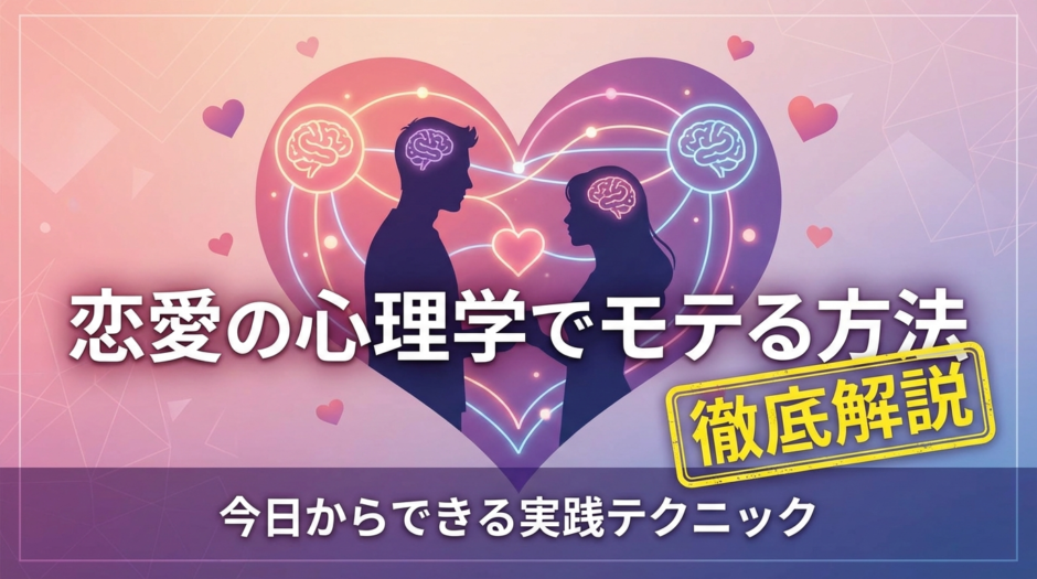 恋愛の心理学でモテる方法を徹底解説｜今日からできる実践テクニック