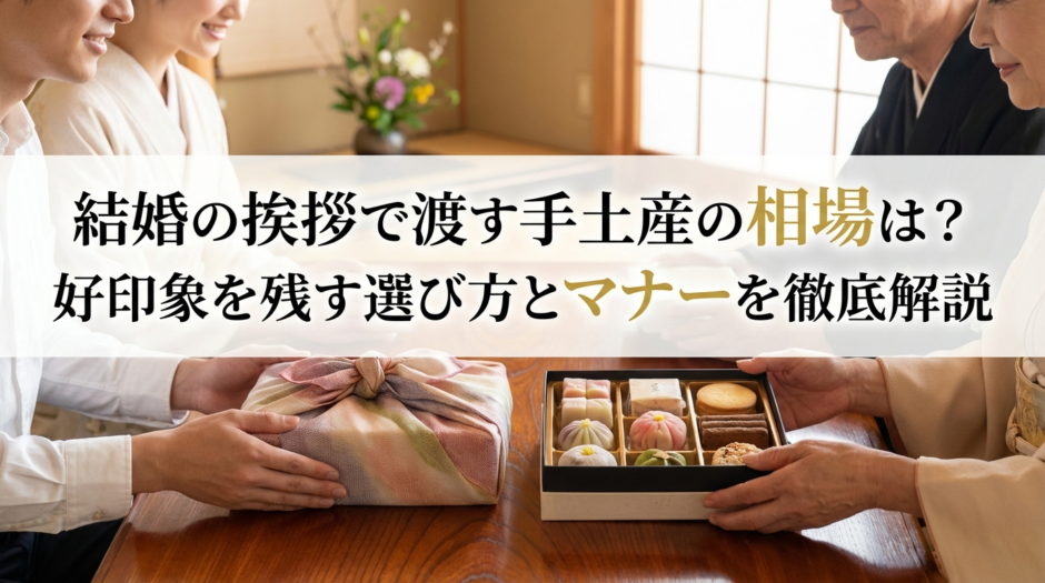 結婚の挨拶で渡す手土産の相場は？好印象を残す選び方とマナーを徹底解説