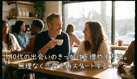 40代の出会いのきっかけを増やす方法。無理なく恋愛を再スタートするコツ