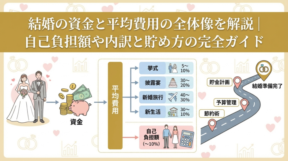 結婚の資金と平均費用の全体像を解説｜自己負担額や内訳と貯め方の完全ガイド