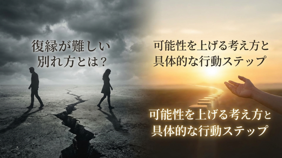 復縁が難しい別れ方とは？可能性を上げる考え方と具体的な行動ステップ