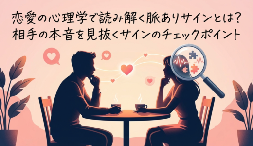 恋愛の心理学で読み解く脈ありサインとは？相手の本音を見抜くサインのチェックポイント