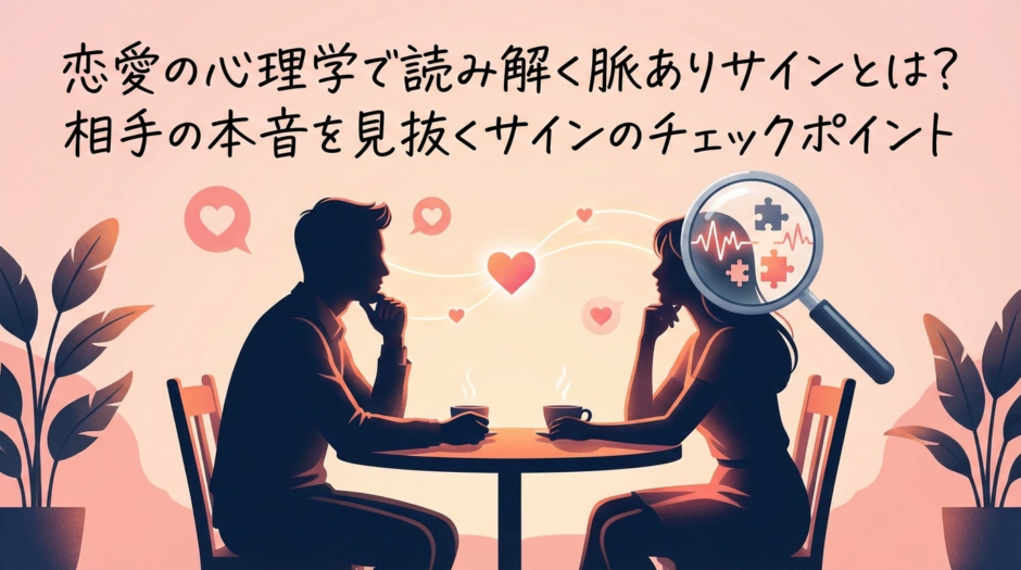 恋愛の心理学で読み解く脈ありサインとは？相手の本音を見抜くサインのチェックポイント
