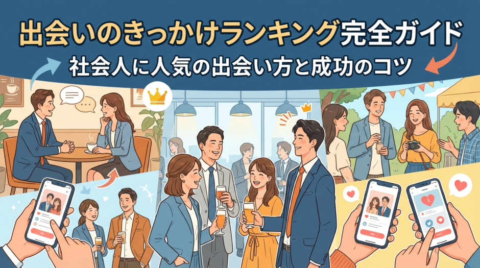 出会いのきっかけランキング完全ガイド｜社会人に人気の出会い方と成功のコツ