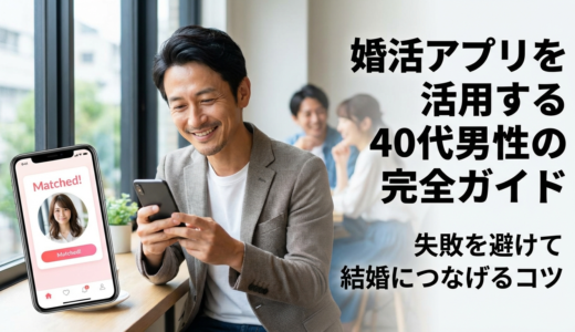婚活アプリを活用する40代男性の完全ガイド｜失敗を避けて結婚につなげるコツ