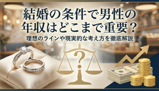 結婚の条件で男性の年収はどこまで重要？理想のラインや現実的な考え方を徹底解説