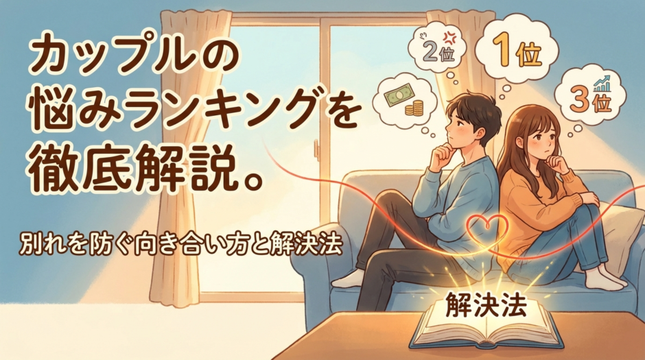 カップルの悩みランキングを徹底解説。別れを防ぐ向き合い方と解決法