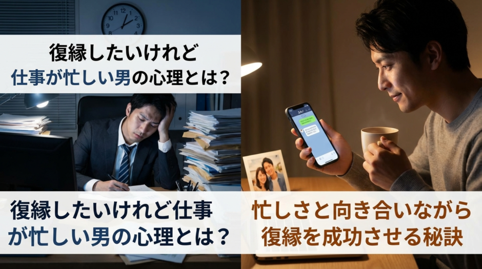復縁したいけれど仕事が忙しい男の心理とは？忙しさと向き合いながら復縁を成功させる秘訣