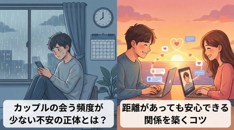 カップルの会う頻度が少ない不安の正体とは？距離があっても安心できる関係を築くコツ