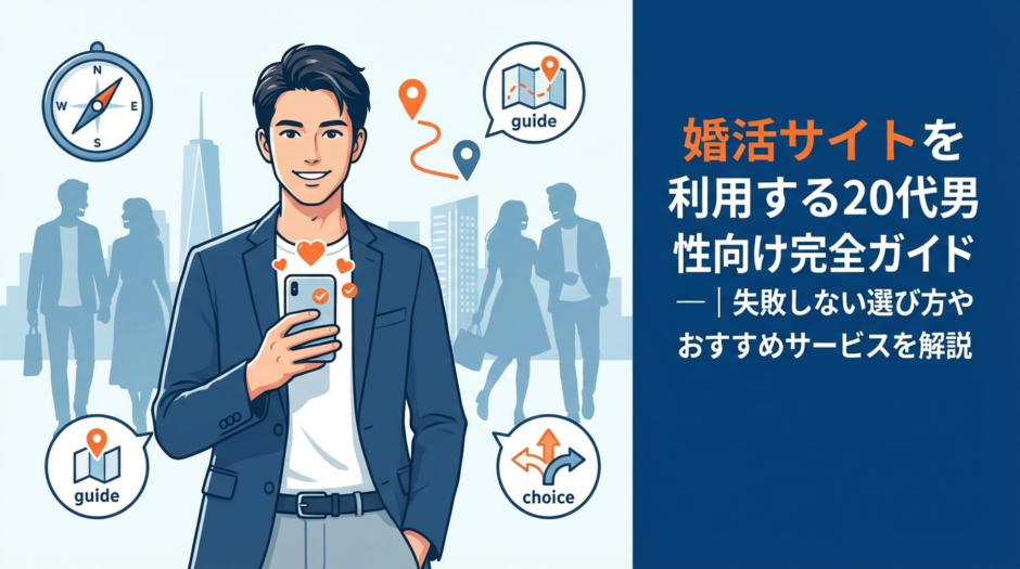 婚活サイトを利用する20代男性向け完全ガイド｜失敗しない選び方やおすすめサービスを解説