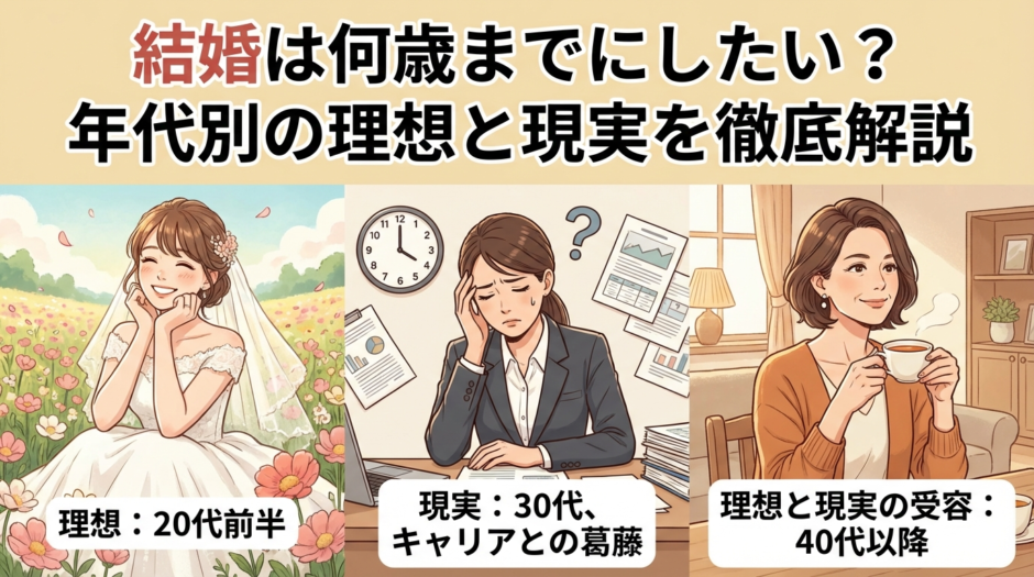 結婚は何歳までにしたい？年代別の理想と現実を徹底解説