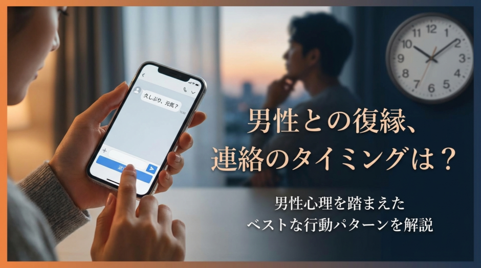 男性との復縁で連絡を入れるタイミングはいつ？男性心理を踏まえたベストな行動パターンを解説