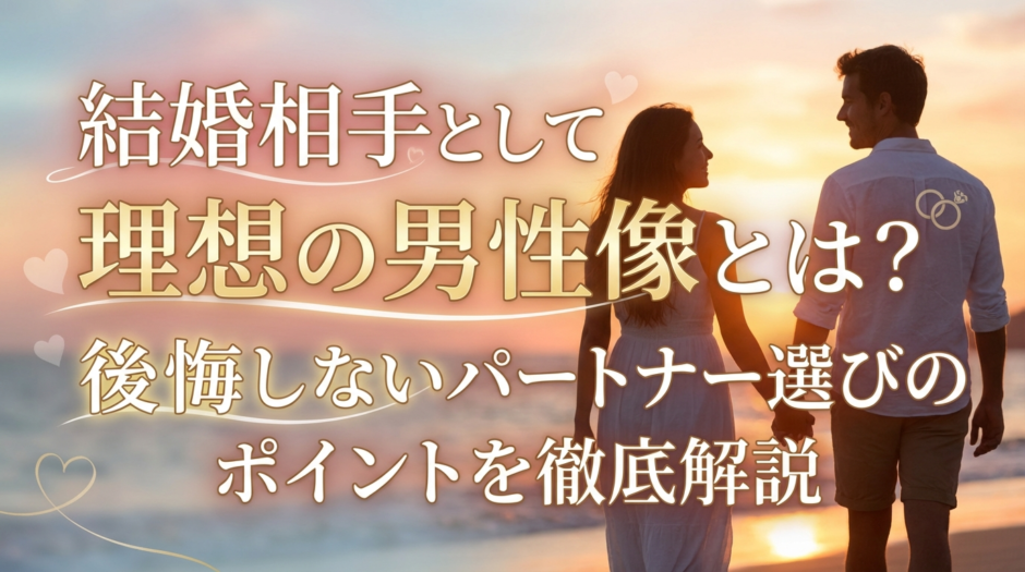 結婚相手として理想の男性像とは？後悔しないパートナー選びのポイントを徹底解説