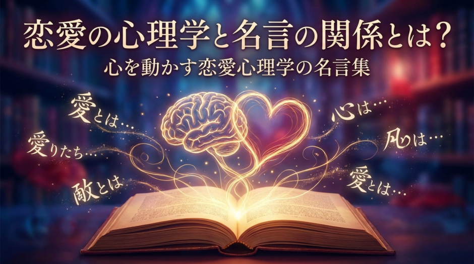 恋愛の心理学と名言の関係とは？心を動かす恋愛心理学の名言集