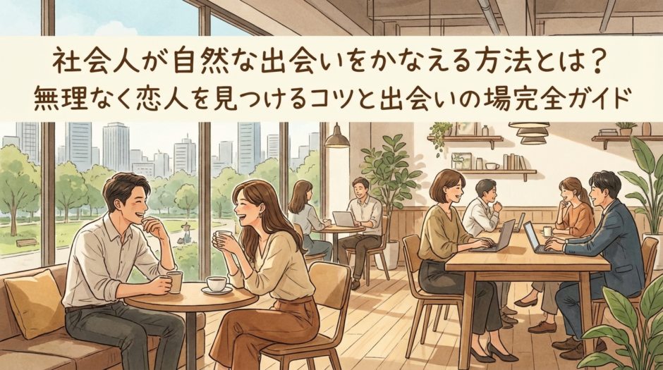 社会人が自然な出会いをかなえる方法とは？無理なく恋人を見つけるコツと出会いの場完全ガイド