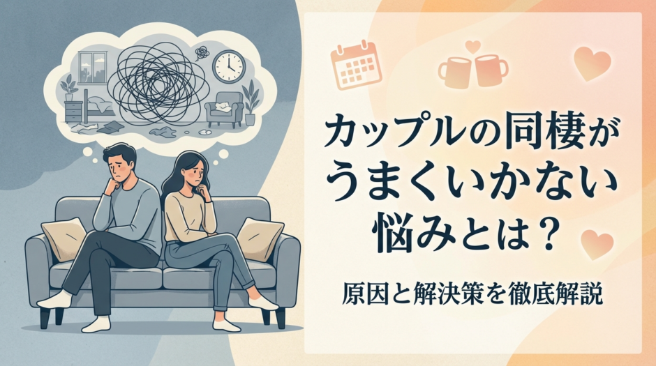 カップルの同棲がうまくいかない悩みとは？原因と解決策を徹底解説