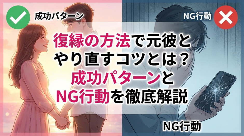 復縁の方法で元彼とやり直すコツとは？成功パターンとNG行動を徹底解説
