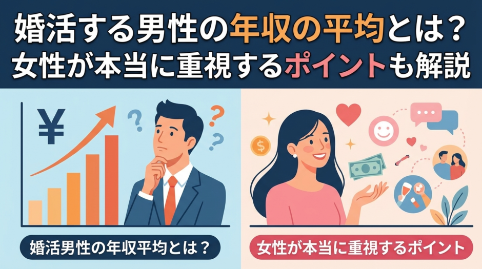 婚活する男性の年収の平均とは？女性が本当に重視するポイントも解説