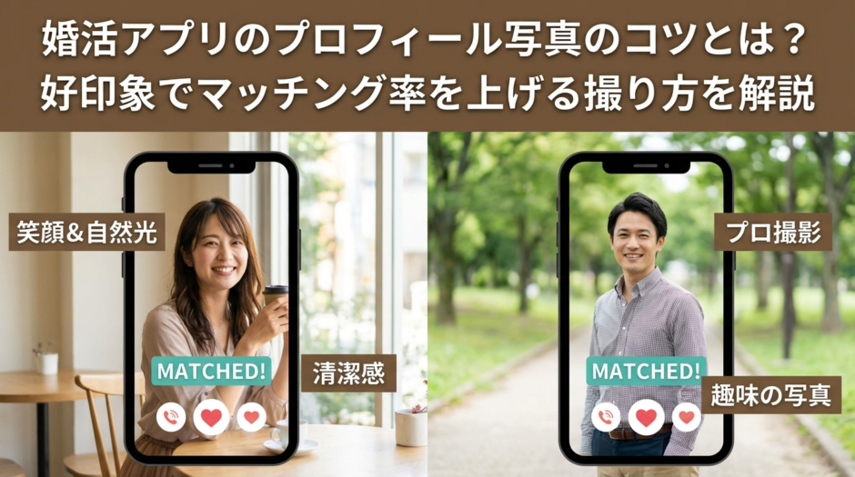 婚活アプリのプロフィール写真のコツとは？好印象でマッチング率を上げる撮り方を解説