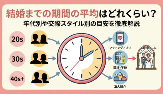 結婚までの期間の平均はどれくらい？年代別や交際スタイル別の目安を徹底解説