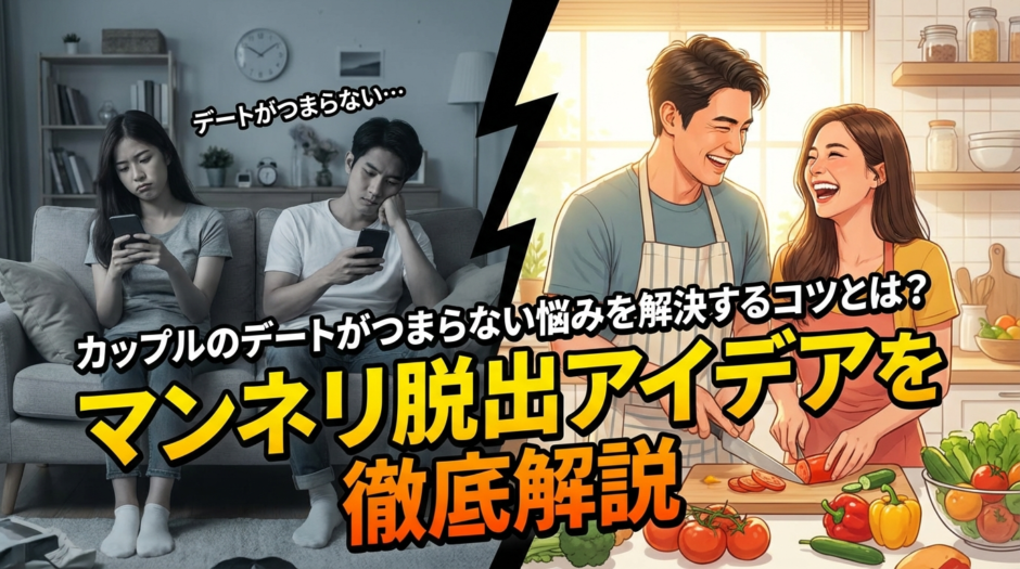 カップルのデートがつまらない悩みを解決するコツとは？マンネリ脱出アイデアを徹底解説