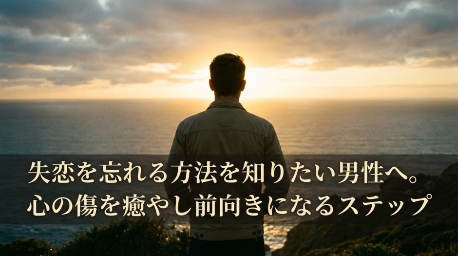 失恋を忘れる方法を知りたい男性へ。心の傷を癒やし前向きになるステップ