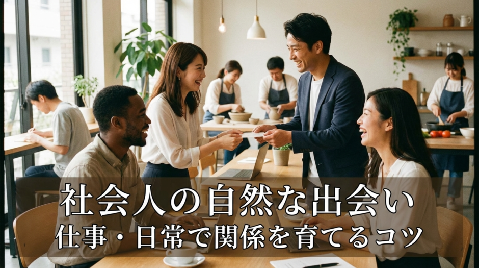 社会人の出会いの作り方とは？仕事や日常で自然に関係を育てるコツを解説