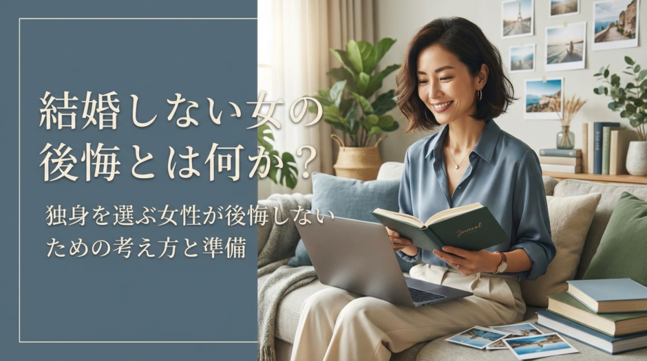 結婚しない女の後悔とは何か？独身を選ぶ女性が後悔しないための考え方と準備