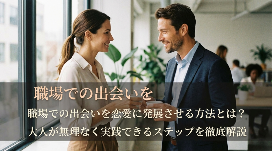 職場での出会いを恋愛に発展させる方法とは？大人が無理なく実践できるステップを徹底解説